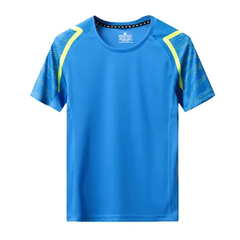 Мъжки ризи с цветен принтом, дишаща тениска, Потник, тениска с кръгло деколте и къс ръкав, Спортно облекло за занимания във фитнес залата, дрехи за фитнес