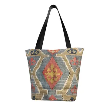 Навахо Тъкане На Турски Етнически Килим Торбички За Пазаруване За Многократна Употреба Стари Персийски Антикварни Племенни Холщовые Чанти За Пазаруване През Рамо