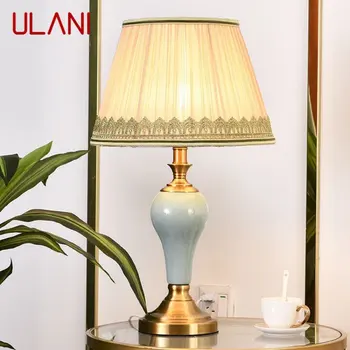 Настолна лампа ULANI Modern Ceramics LED, Европейски творчески луксозен модерен настолна лампа за дома, дневна, кабинет, спалня