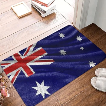 Нескользящий мат с Националния флаг, Мат хол, Австралийски Балконный Килим, килимче за входната врата, Интериор на закрито
