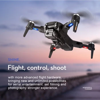 Нов мини-Дрон S2S 4k Професионална 8K HD камера, избегающая препятствия, въздушна фотография, Бесщеточный Сгъваем квадрокоптер, летящ 25 минути