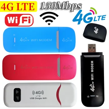 Нова 4G WiFi Рутер Безжичен USB ключ, 150 Mbit/s, Модемная пръчка, Wi Fi Адаптер, 4G LTE Рутера, Мобилна точка за достъп Wi-Fi и Със слот За сим карта