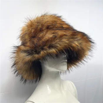 Нова дамски елегантен есенно-зимна кожа шапка Рибар от изкуствена кожа, Корея, топла женска шапка-кофа, плюшен шапка-кофа