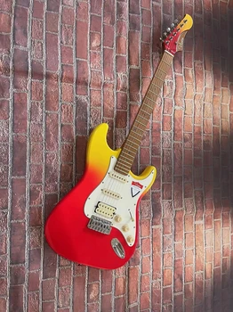 Нова електрическа китара с градиентным цвят, висококачествен звукосниматель, гарантирано качество, сверхнизкая цена, в наличност