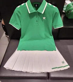 Нова мода жените риза за голф с led подсветка, облегающая градинска тениска за отслабване, спортна риза с къси ръкави, топ