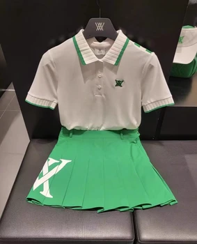 Нова мода жените риза за голф с led подсветка, облегающая градинска тениска за отслабване, спортна риза с къси ръкави, топ