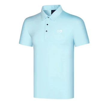 Нова мъжка тениска за голф с къс ръкав, впитывающая влагата, бързосъхнеща, дишаща и здрава, висококачествена случайни топ