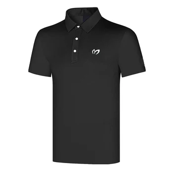 Нова мъжка тениска за голф с къс ръкав, впитывающая влагата, бързосъхнеща, дишаща и здрава, висококачествена случайни топ