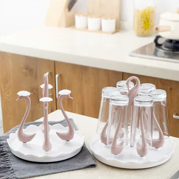 Нова Стъклена Поставка за Чаши за вода с автоматично отжимом, Сушилня за сливи, Поставка за пластмасови Чаши, Органайзер за съхранение на домашна кухня
