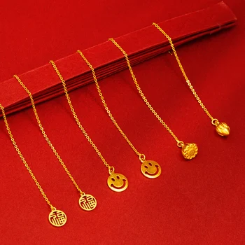 Нови модерни и подобрени обеци от бяло злато второ поколение Huanlian Joy Zi, позлатени дамски обеци с имитация на темперамент