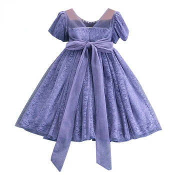 Ново Дантелено рокля с къси ръкави за момичета 2023, Лятното модно сетчатое рокля за момичета, Детски рокли на принцеси за рожден Ден 3, 7, 8, 9, 10, 11, 12 години