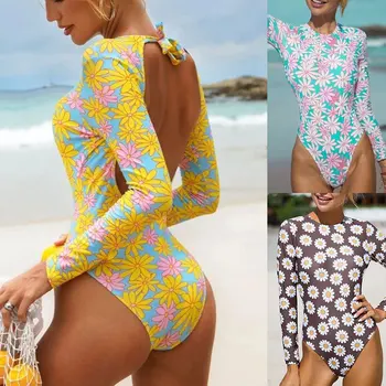 Ново Секси Бикини с принтом, едно парче бански, Лято Бразилският плажни дрехи, бански, Дамски бански костюми, бански костюм за жени