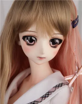 Новото момиче 60 см аниме Bjd/sd кукла висока Ейми включва очите/висококачествен подарък за рожден ден в присъствието на грим