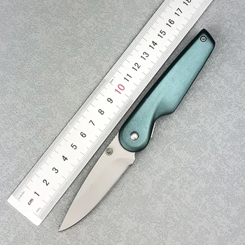 Нож от неръждаема стомана 7Cr17MoV, Сини Алуминиеви Дръжки, Флипер, Сгъваем Нож за оцеляване на открито, Ножове за инструменти EDC за къмпинг