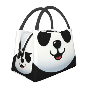 Обичай Кът чанта С изображение на Мечка Панда, Дамски Топли Кът Кутии с Изолация от Охладител за Работа, на Пикник или при Пътуване