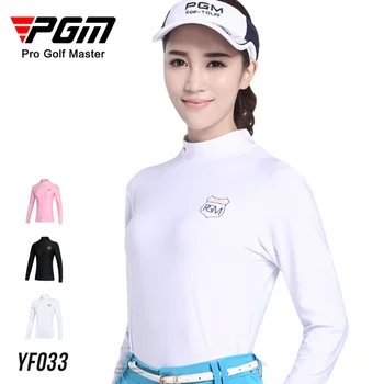 Облекло за голф PGM, дамски долна риза, есенно-зимна тениска с дълъг ръкав, топлинна бельо, гъвкава атлетична долна част