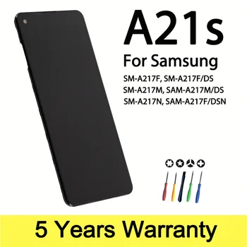 Оригинален сензорен дисплей за Samsung A21s Lcd SM-A217F/DSN SM-A217F/DS, SM-A217M/DS Дисплей за Samsung Galaxy A21s Екран