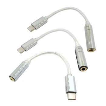 От USB C до 3.5/2.5/4.4 мм Кабел-адаптер, Без да се повреди, Устойчив На надраскване Кабел-адаптер за Отлично качество на изработка