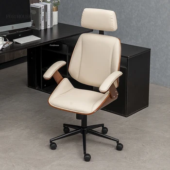 Офис столове за отдих Модерна Офис мебели на Удобно Компютърно стол с въртяща се облегалка, облегалка за дома на шефа