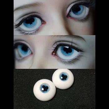 Очната ябълка кукли от смола 14 мм, сини очи, кукла, аксесоари за 1/4 1/6 BJD кукли, очната ябълка ръчно изработени
