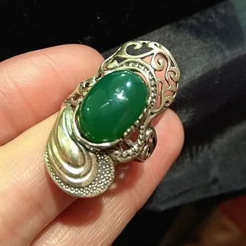 Популярно дамско модерно Луксозно винтажное пръстен със зелен Цирконием, сватбени декорации за Годеж, подаръци
