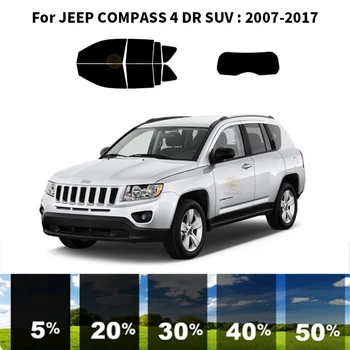 Предварително Обработена нанокерамика car UV Window Tint Kit Автомобили Фолио За Прозорци JEEP COMPASS 4 DR SUV 2007-2017