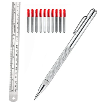 Преносимото съвет за етикетиране сребро модел, алуминиева писалка за гравиране върху стъкло/керамика/метален лист