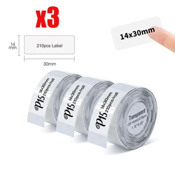 Принтер за Етикети, 3 ~ 5PK P15 ясни Етикети 14x30 мм Бяла Термобумага 12x40 мм Хартиена лента за Етикети P15 15x30 мм Самозалепващи Етикети
