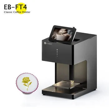 Принтер за кафе EVEBOT EB-FT4, машина за кафе лате арт, мастилено-Струен принтер за приготвяне на торти и сладкиши, Принтер за Селфи, напитки, храна с годни за консумация мастило