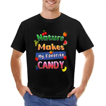 Природата създава любимата ми тениска Candy, къса тениска, спортна риза, тениски с графични щампи, мъжки ризи
