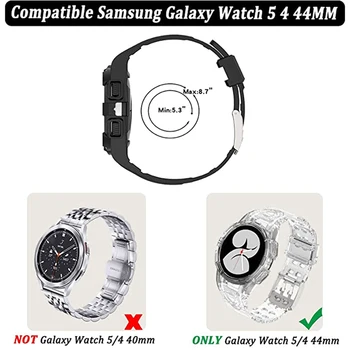 Прозрачен калъф + каишка За Samsung Watch 4 Classic 46 мм smartwatch гривна Ridge glacier Galaxy Watch 4/5 44 мм 40 мм 20 мм въжета