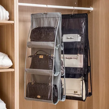 Прозрачна за гардероб, чанта за съхранение в гардероба, подвесная чанта-органайзер, задвижваната с закачалка, стенни прозрачна чанта за обувки