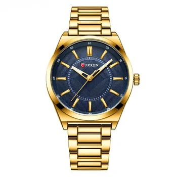 Прости ежедневни мъжки ръчен часовник с каишка от неръждаема стомана, водоустойчив Модерен бизнес кварцови часовници за мъже