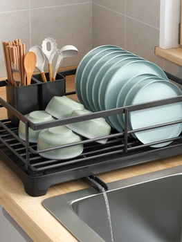 Рафтове за съхранение на кухненски съдове и пръчици за хранене, рафтове за съхранение на мивки, настолна поставка за чаши, сушилня за чинии, чекмедже за съхраняване на прибори