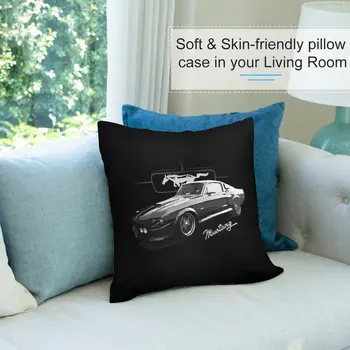 Реколта възглавница Ford Mustang Shelby, калъфка за възглавница, калъфи за мека мебел