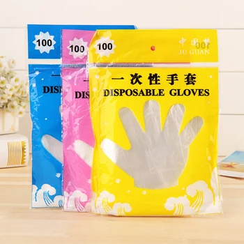 Ръкавици Хранителни прозрачни Ръкавици 100/200 бр. Инструменти Безопасни Ръкавици за еднократна употреба за лесно готвене Пластмасови Кухненски екологично чисти За
