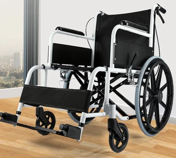 Ръчни инвалидни колички за възрастни хора лесно се сгъва и се преместват ръчно.