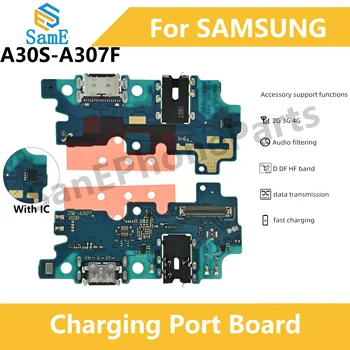 С подкрепата на IC Бързо зареждане За Samsung A30 A307 A307F USB докинг станция за зарядно устройство, порт за зареждане, Гъвкав кабел