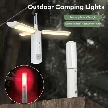 Сгъваема лампа за къмпинг, портативен захранващ блок, фенерче за външно осветление, Лампа за палатка, Led акумулаторни лампи за аварийно оборудване