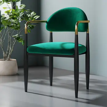 Скандинавски модерен минималистичен лесен луксозен стол за хранене с домашно облегалка, маса за хранене и стол за италианския ресторант, сетчатое червен стол muebles