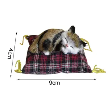Сладък симулация модел на котка с подложка-основание, украшение от изкуствена кожа, Дребни Фалшива Статуетка коте, За декорация, за Украса на дома