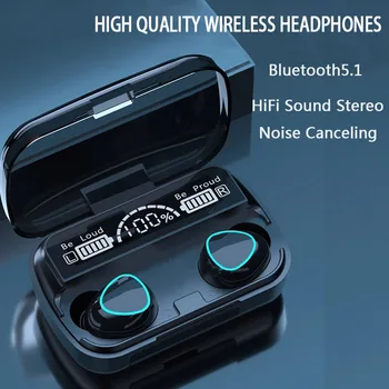 Слушалки M10 TWS Bluetooth V5.0 С led Дисплей, Безжични Слушалки С Микрофон, 9D, Стерео Спортни Водоустойчиви слушалки, Слушалки