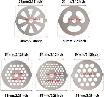 Сменяеми остриета месомелачки Ламелни дискове за хранително-вкусовата мелачка за месо от неръждаема стомана за размери 5 Поставка за миксер bosch.между и мелачка за месо
