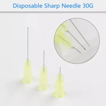 Стерилен Индивидуално опаковани Нано-игла за инжектиране в лицето 30 ГРАМА 32 ГР 34Г 4мм 6мм 13 мм 25мм за Еднократна употреба стерилен игла