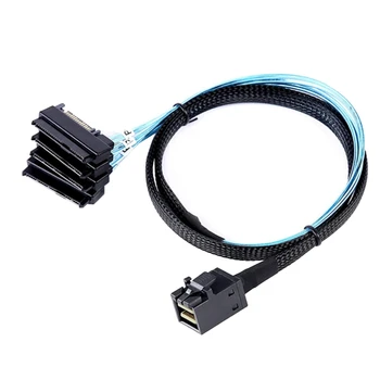 Съединители сървър кабел Mini SAS HD 12G SFF8643-4 SAS 29 Pin SFF8482 2-В-1 С 15-пинов контролер захранване SATA