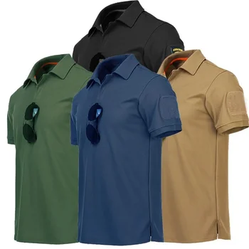 Тактическа военна туризъм тениска За мъже, улични дишащи бързо съхнещи армейските бойни потници, тениски за Лов, Къмпинг, ризи с къс ръкав