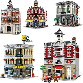 Творчески блокове с изглед към улицата на града 15001 15002 15003 15004 15005 15006 15007 15008 15009 15010 Градивни елементи, модели на тухли, играчки
