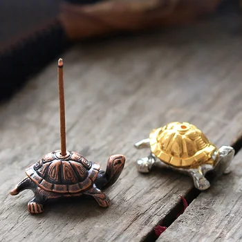 Творчески украса за чайна церемония от сплав, Индивидуална линия, Кадилница за тамян в Японски Стил, пръчка тамян във формата на костенурка, Държач за тамян