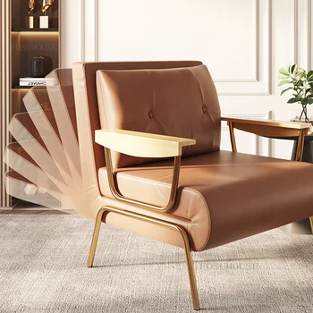 Текстилен шезлонг Nordic Technology, разтегателен диван и фотьойл за хол, Сгъваема Творчески разтегателен диван, Единично Сгъваемо легло, Дизайнерски стол