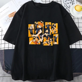 Тениска с Аниме Haikyuu, Тениска Shoyo Hinata Kozume Kenma, Ежедневни Памучни Блузи За Мъже И Жени, Camisetas